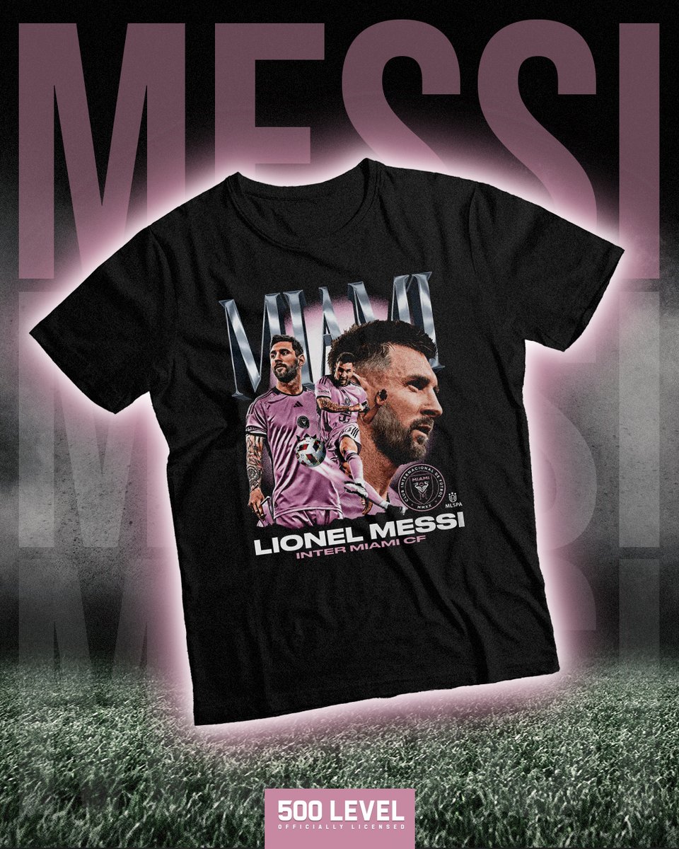 500LEVEL's tweet photo. Lionel Messi has taken MLS by storm, and that storm has hit 500 LEVEL! We have brand new, one-of-a-kind Leo Messi designs on tap. Shop now at https://t.co/eh5ufev7YM

#messi #mls #lionelmessi #futbol #soccer #500level #inmylevel https://t.co/AoQSgWKm8m