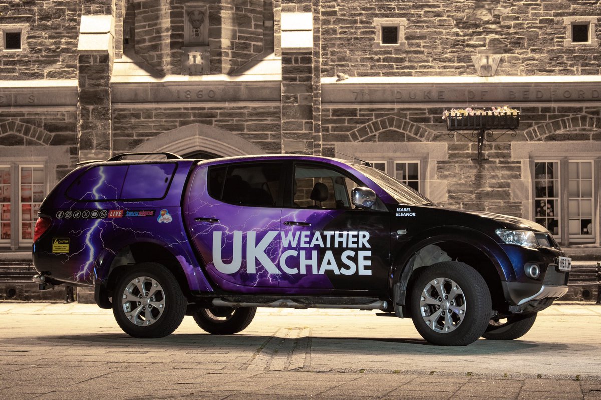 UKWeatherChase's tweet photo. Super stoked to reveal our storm chase vehicle is back on the road with its new livery!! 

Now, it’s time for some storms to appear!! 🤘🏻 https://t.co/ueU9qXaKcX