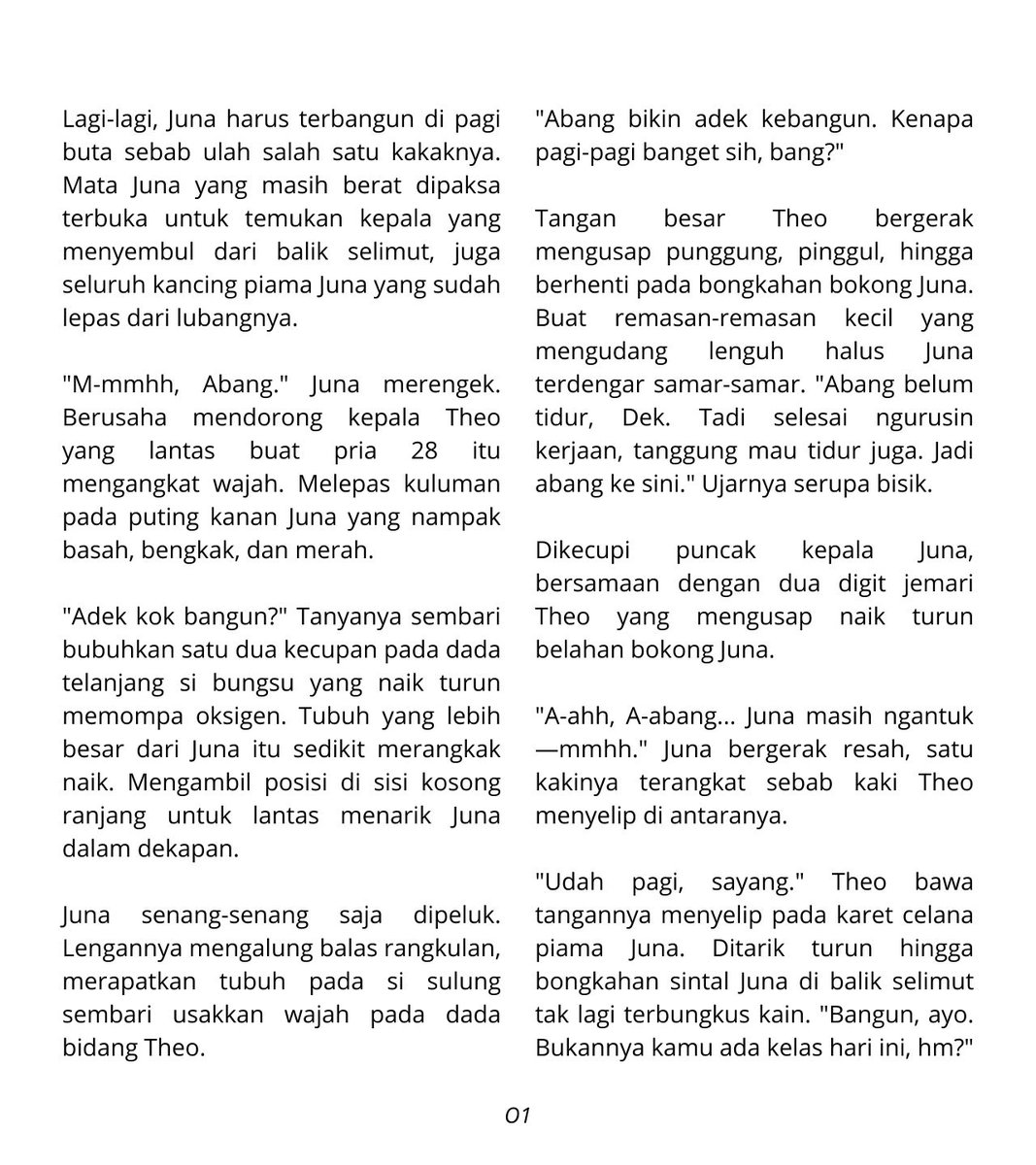 ffloralss's tweet photo. #wonharem #haremwon 🔞
KONTRAKAN BERTUJUH: B SIDE

Ini tentang Juna dan kelakuan cabul tiga kakak laki-lakinya.

cw // incest , bp!won , bxb , blowjob , fingering , inappropriate , local porn words , public sex , crack pair
note // skip it of you hate it. https://t.co/zYXwYOybHz