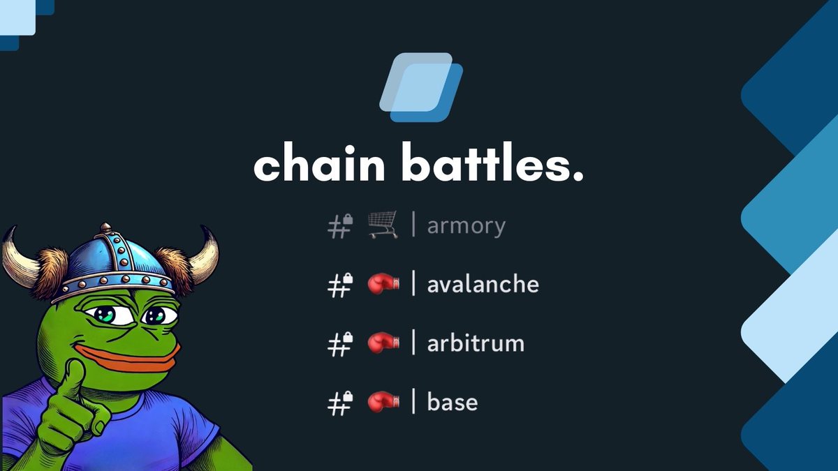 flipsuitexyz's tweet photo. Hey You… Yes You, Have Ya Seen The New Battleground Arenas In Flip’s Server?

🛡️ CHAIN BATTLES - AMPLIFYING @base @arbitrum @avax 

A Perfect Way To Get Introduced Into New Ecosystems, All Accessible Via A Single Web 3.0 Discord Wallet For Convenience!

What Are You Waiting For, Come Join In On The Fun!