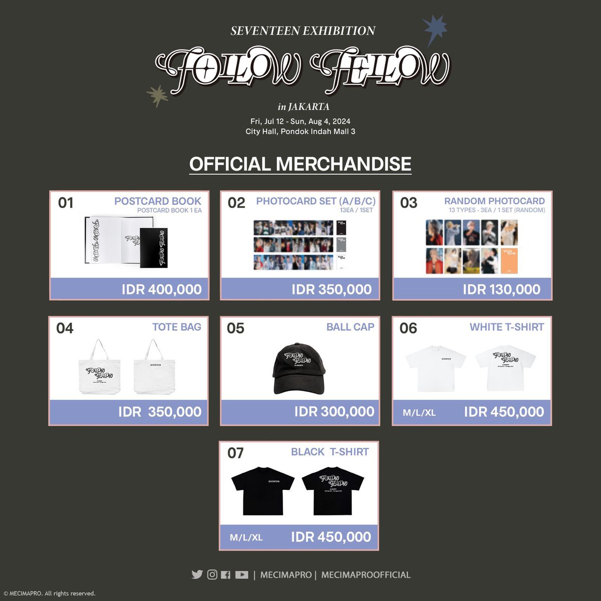 hubblepuffshop's tweet photo. [Help RT]
Jastip merch follow fellow exhibition

Fee : 
- random &amp; photocard set  : 5k/item
- postcard book, totebag, ballcap : 8k/item
- t shirt : 10k/ item

📍Jakarta
✅packing

*Fee dibayar setelah barang secured melalui co shopee

Kalo minat bisa DM, thank you💗 https://t.co/NiZ01aNBpk