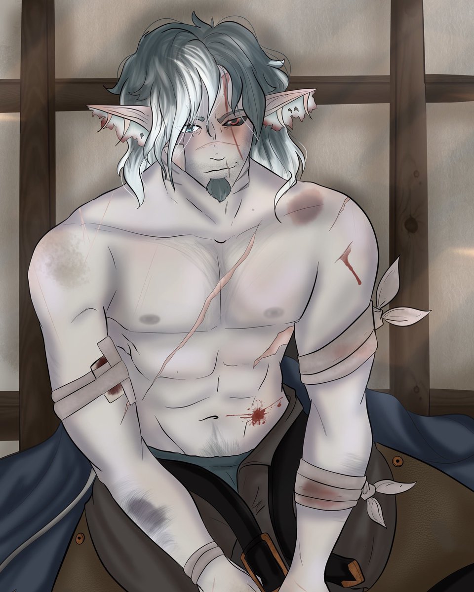 "hey kiddo" 

After using saving grace Thal was a little worse for wear..tis but a flesh wound.