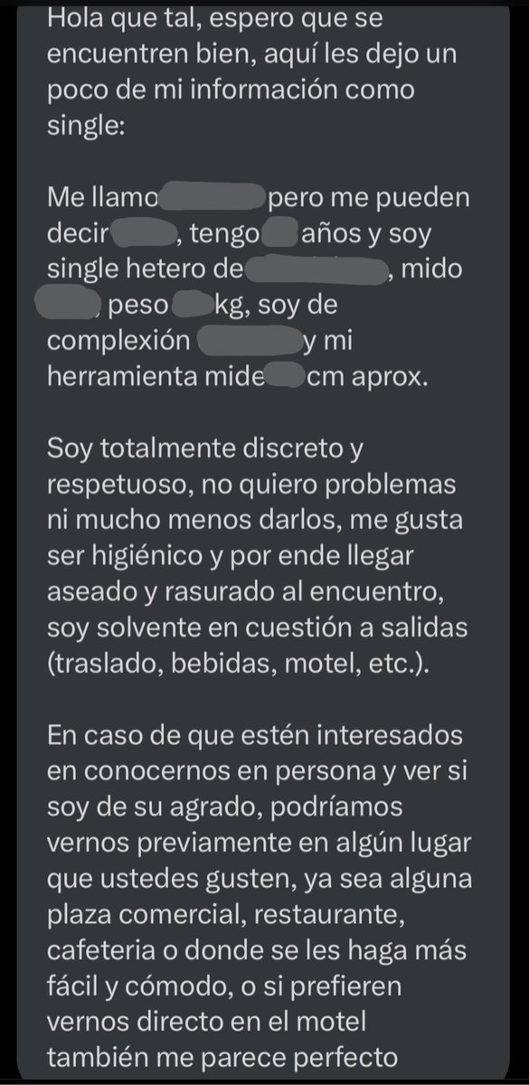 LyM_spicycouple's tweet photo. Esto es a lo que nos referimos cuando decimos “Singles preséntense”, generalmente las presentaciones de este tipo van acompañadas de una o varias fotografías. 

Esto nos ayuda a saber más de ustedes y decidir si lo que buscamos cuadra o no con su presentación.☺️ https://t.co/oMX9tCzmNf