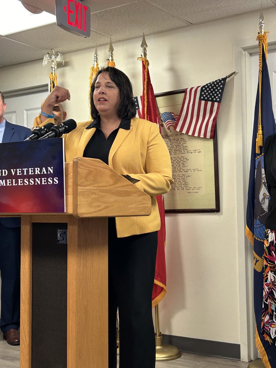 BallConsulting's tweet photo. .@MassLtGov Kim Driscoll announcing $6M+ in End Veteran Homelessness HOPE grants at @VOAMASS Mass. Bay Veterans Center in #Somerville. @MassEOVS @MA_EOHLC #housing #housinglab https://t.co/30eaVSxjyr