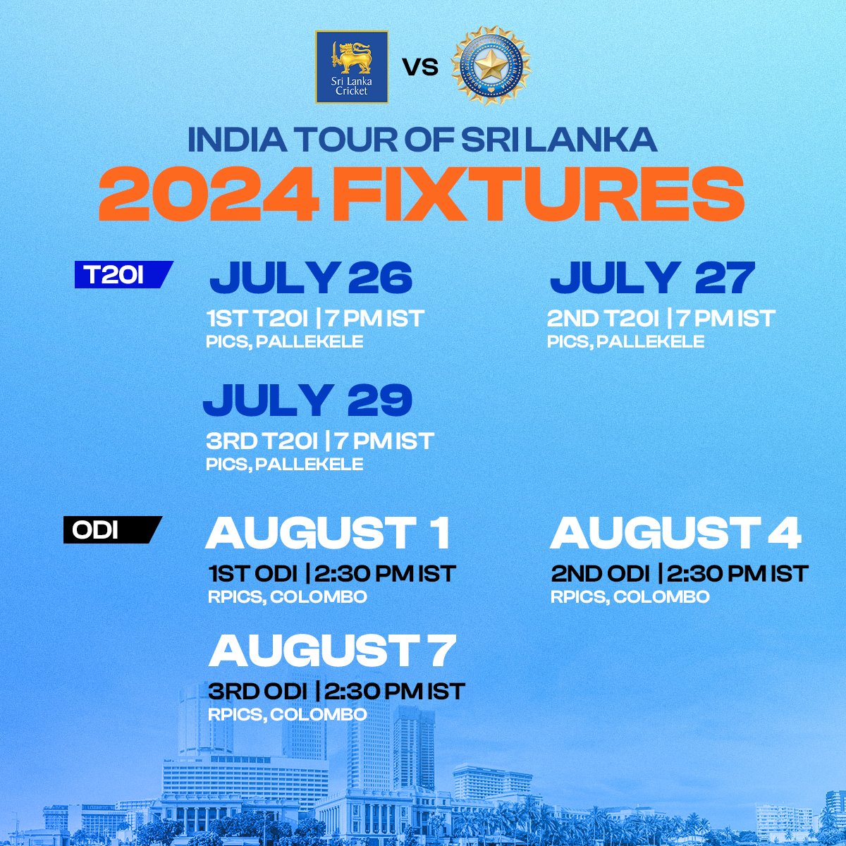 NeerajTheReal's tweet photo. BCCI has announced its recent fixtures against the Sri Lanka tour.
#BCCI #ICC #SriLankaCricket https://t.co/fDCC2irpBy