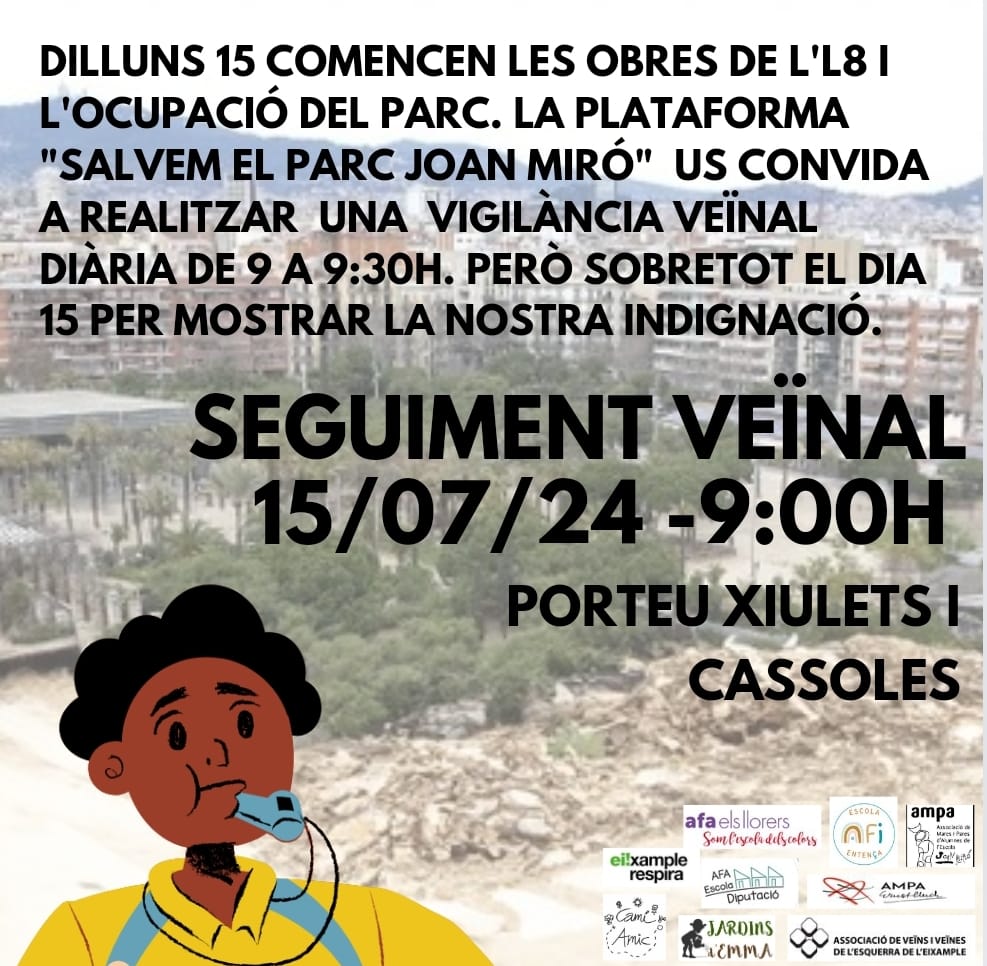 AVVSantAntoni's tweet photo. Difusió!! Salvem el parc Joan Miró 💚 https://t.co/7UDCfVuVxs