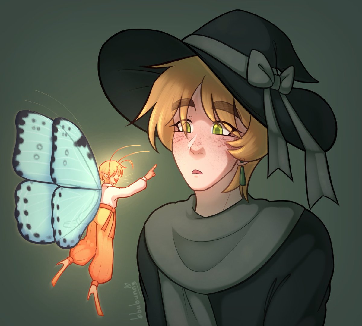 bbububunny's tweet photo. cuarto aporte (día 5) de la #ukargweek2024
el diseño del tin hadita es de pinkhyu, por si no se entiende se anda riendo de las cejas de arthur https://t.co/wYw3yLtTbd