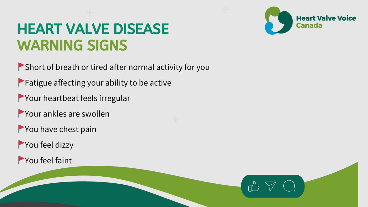HeartValveCdn's tweet photo. The best thing to do if you have these warning signs for valve disease? Ask for a simple stethoscope check. Early detection is key for the best outcomes.   
#valvedisease #hearthealth #heartdisease #listentoyourheart #healthyaging #valvereplacement #valvularheartdisease https://t.co/yHFlVaoD43
