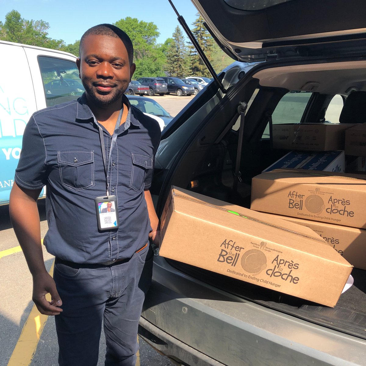 yegfoodbank's tweet photo. It's WEEK TWO of Food Bank Canada's #AfterTheBellProgram! Last week our cameras found Ngena and Rebecca stopping by to pick up After The Bell boxes for their organizations! https://t.co/jl6kMKk5LB