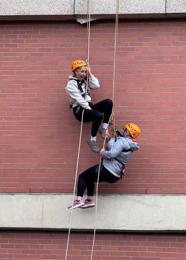 misstickle101's tweet photo. On Saturday 2 amazing Outpatients HCSW’s took part in @Leic_hospital abseil with @DrFoxLHC and raised £450 for Outpatients SDMC! Amazing work ladies, &amp; it even looks like you managed to stop &amp; have fun half way down! @gallachez  @UHLSDM #TeamWork #Amazing #achievement #ThankYou https://t.co/1WmnXWOqt7