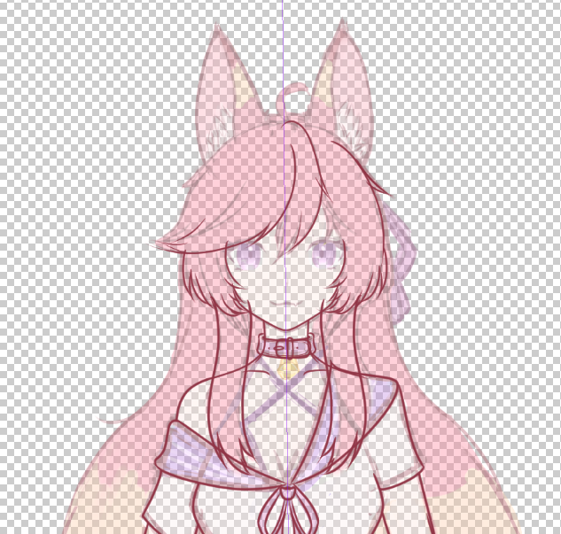 currently in the progress of making a clean reference sheet, now that I mostly have my 1.0 desgin ready 🦊💜