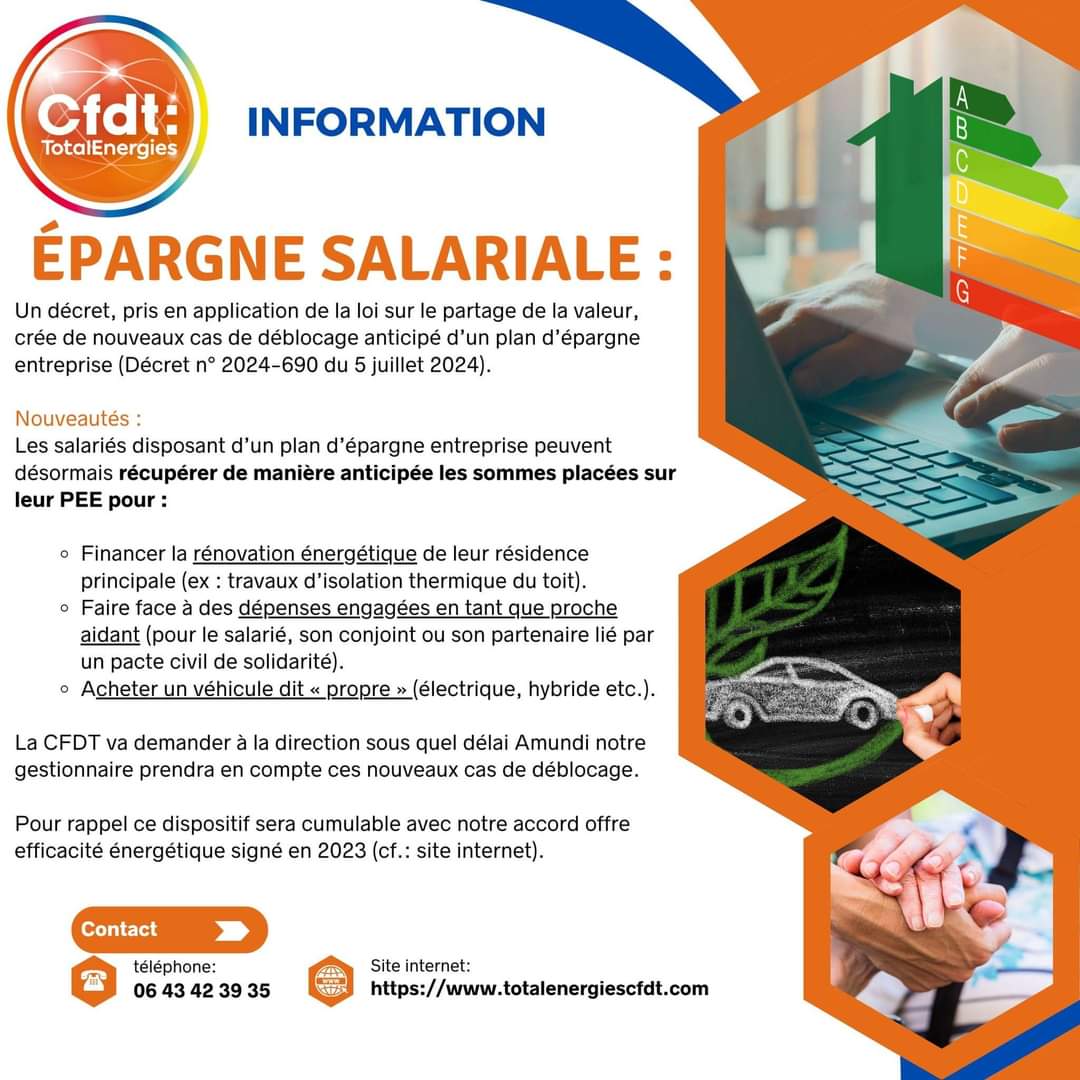 Informations sur votre épargne salariale.
<a href="/CArgedis/">CFDT ARGEDIS</a>