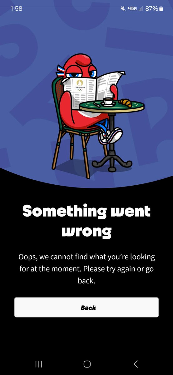 benjaminbeaver's tweet photo. @Paris2024 Hello! I get this error when trying to access the schedule and other news articles on your app and website. Any help? https://t.co/N8Hs2AMwiX