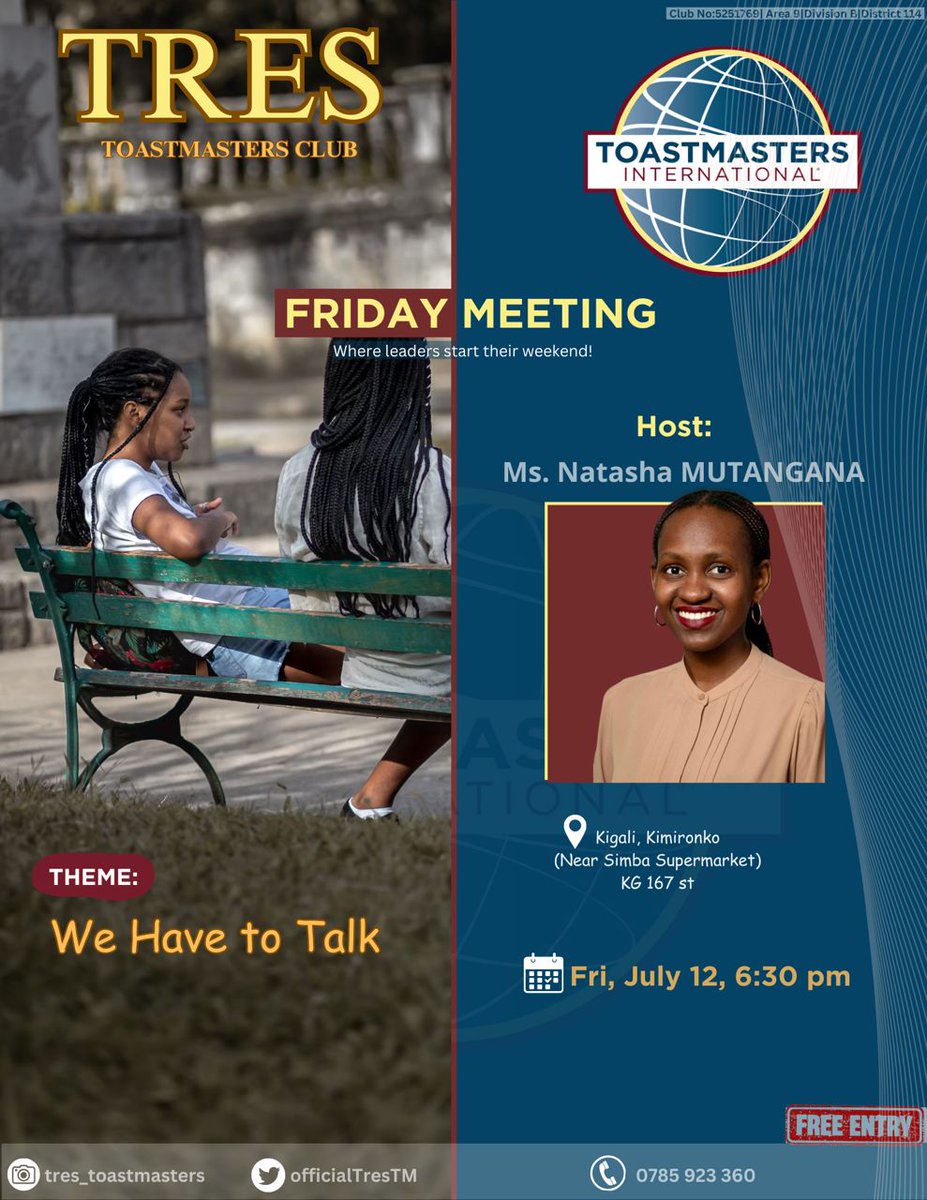 Few places truly embody "edutainment," but every #Friday at #Toastmasters, we live it! Join us and experience the blend of education and entertainment. Everyone is welcome! 
#WhereLeadersAreMade #RwOT