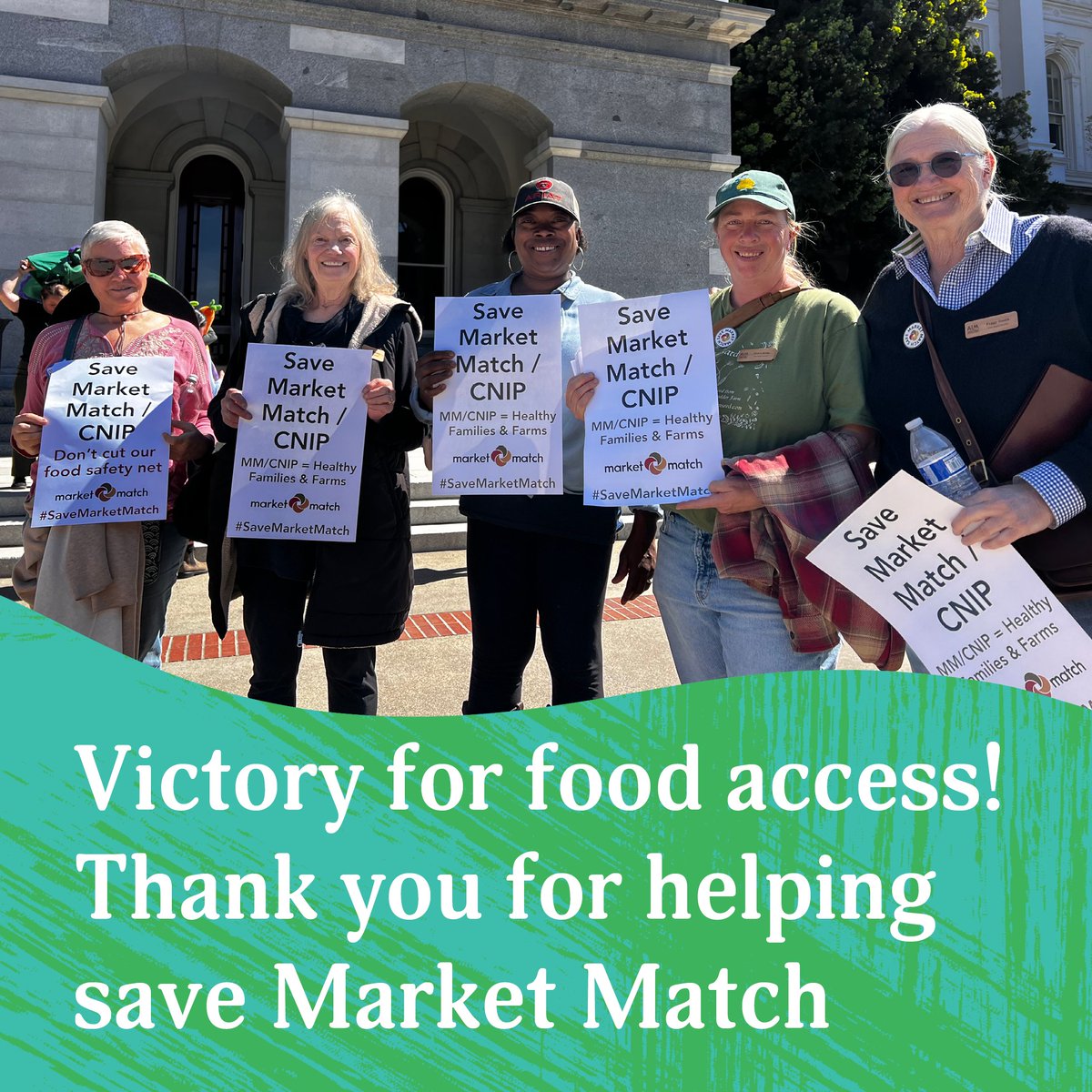 Foodwise (@foodwiseorg) on Twitter photo Thank you @CalGovernor <a href="/CASpeakerRivas/">Speaker Robert Rivas</a> <a href="/ilike_mike/">Mike McGuire</a> and #CaLeg for reinstating funding for #CAMarketMatch / CNIP in the state budget! CNIP can continue to support food-insecure families, California farmers and bring critical federal funds into the state. Thank you @CalGovernor <a href="/CASpeakerRivas/">Speaker Robert Rivas</a> <a href="/ilike_mike/">Mike McGuire</a> and #CaLeg for reinstating funding for #CAMarketMatch / CNIP in the state budget! CNIP can continue to support food-insecure families, California farmers and bring critical federal funds into the state.
