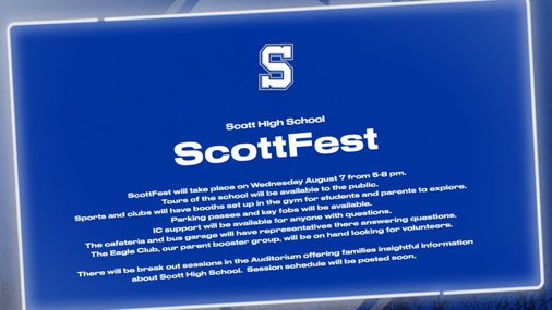PrincipalProc's tweet photo. Scott High School is excited for ScottFest!! https://t.co/Er5PifVtt2
