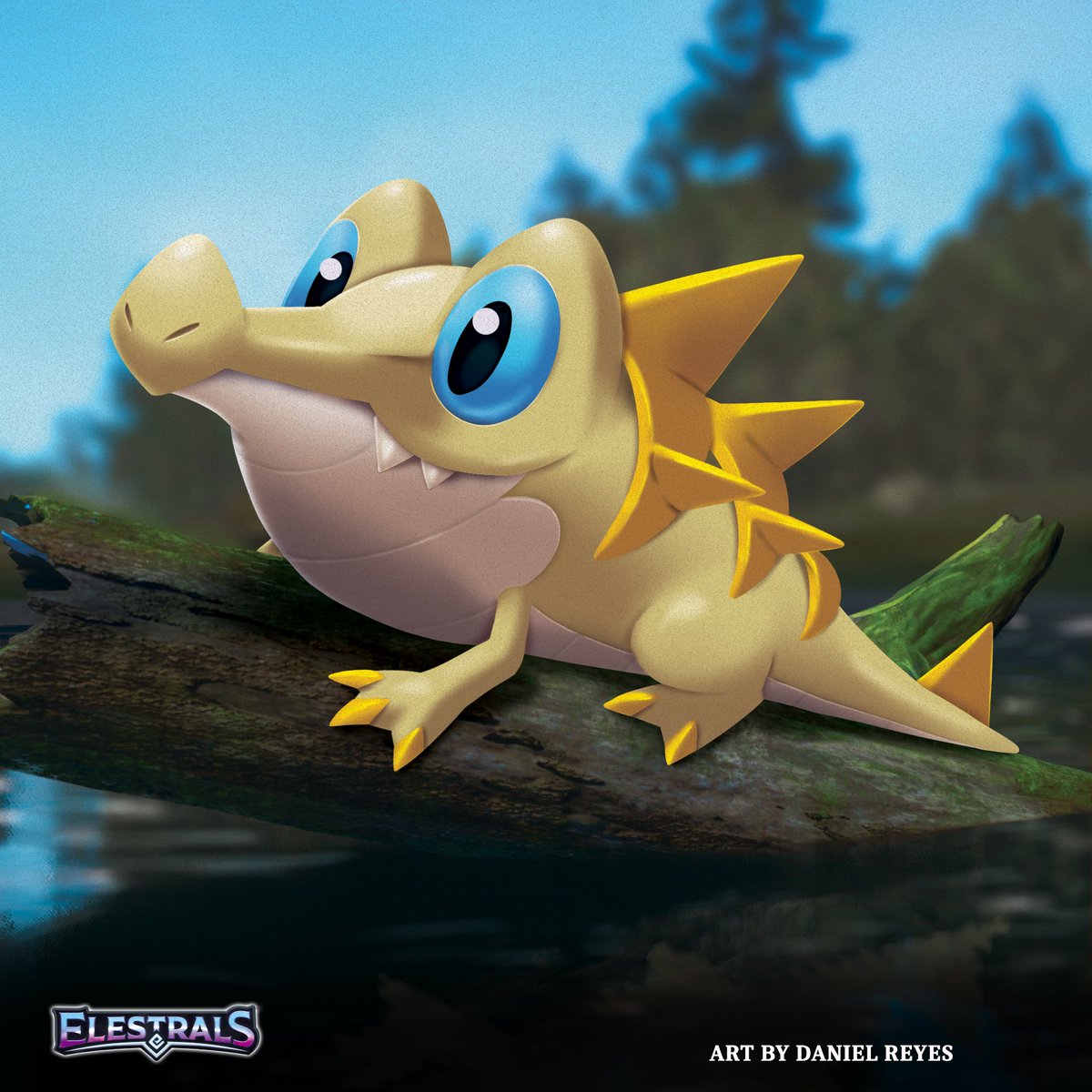 ReyesDaniel93's tweet photo. In celebration of @Elestrals Daybreak pre-orders happening, here are my alligator babies that made it to the box topper and Starter decks. 🐊 https://t.co/W00nTfN46o