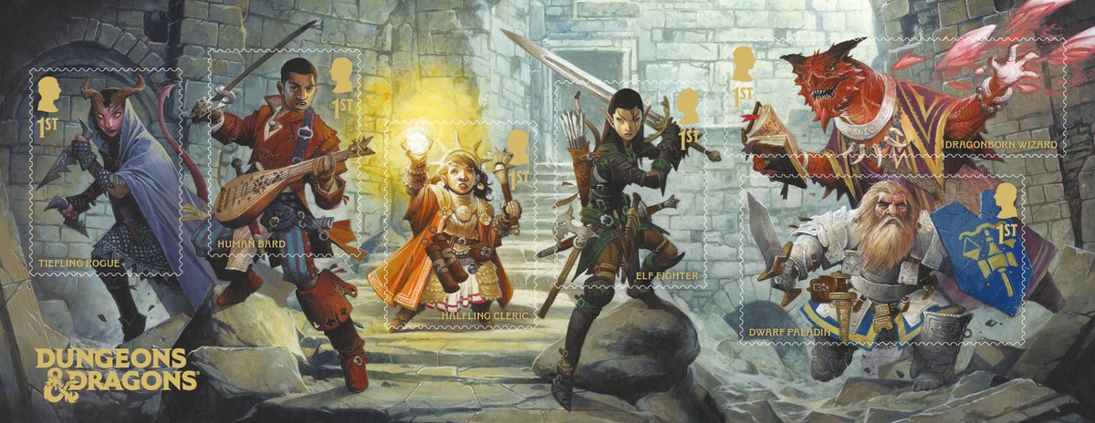 RoyalMailStamps's tweet photo. Ready for a new adventure?
Our Dungeons & Dragons Miniature Sheet features iconic characters from the beloved tabletop game. Start your new quest today! ⚔️🐲. Pre-order yours now: https://t.co/2PY2DXpjKx
#DnD
#DnDStamps
#MiniatureSheet https://t.co/sH2FAvFGSK