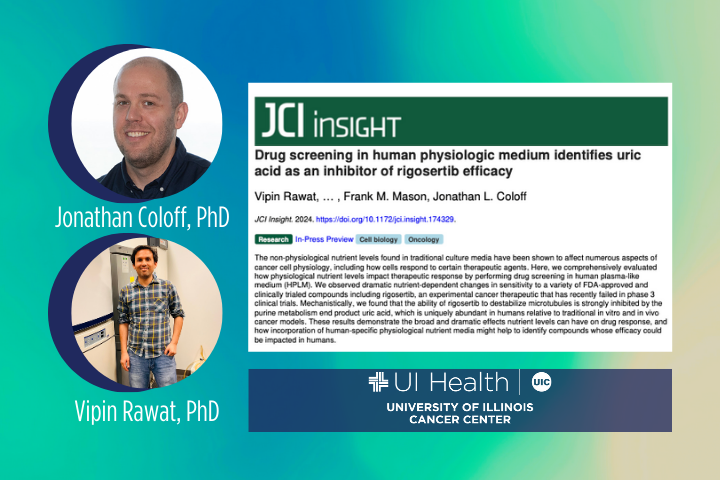 University of Illinois Cancer Center (@uicancercenter) on Twitter photo The @ColoffLab, co-lead of our #CancerBiology #Research Program, is corresponding author of a paper in <a href="/JCI_insight/">JCI insight</a> that includes <a href="/uiccom/">University of Illinois College of Medicine</a> Dept. of Physiology & Biophysics authors, including Vipin Singh Rawat, PhD, mentored by Coloff & study 1st author. bit.ly/4cWSWgm The @ColoffLab, co-lead of our #CancerBiology #Research Program, is corresponding author of a paper in <a href="/JCI_insight/">JCI insight</a> that includes <a href="/uiccom/">University of Illinois College of Medicine</a> Dept. of Physiology & Biophysics authors, including Vipin Singh Rawat, PhD, mentored by Coloff & study 1st author. bit.ly/4cWSWgm