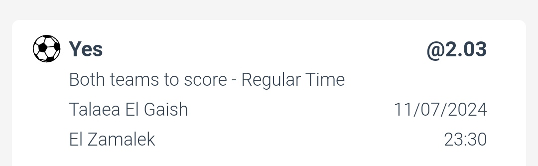 BTTS #EgyptLeague 

#zamalek #ElGaish