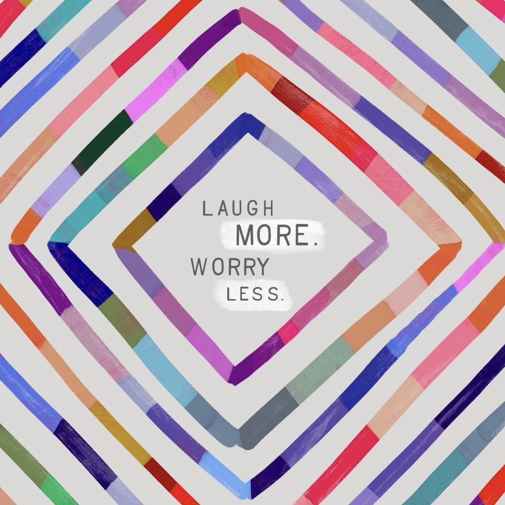 Whenever possible, laugh more and worry less

Image: instagram.com/vicky_barone