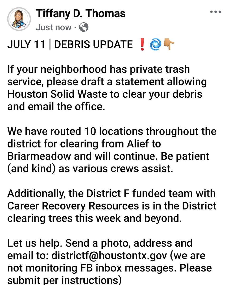 JULY 11 | DISTRICT F DEBRIS UPDATE ❗️👇🏽🌀