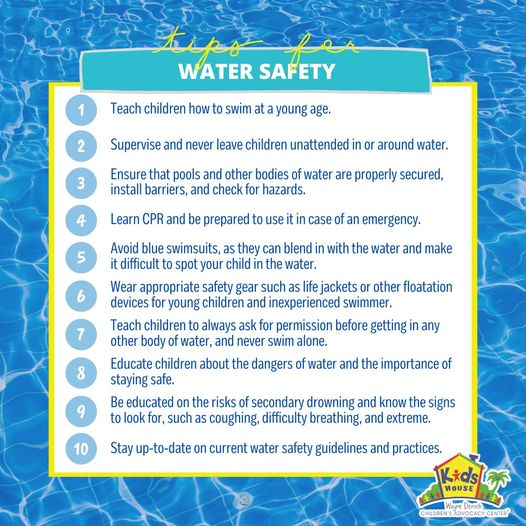 KidsHouseCAC's tweet photo. Today is #NationalSwimmingPoolDay! As summer break begins to wind down, we hope your family gets to enjoy some poolside fun, creating wonderful memories while prioritizing safety. Let's make this summer safe and enjoyable by refreshing our knowledge of Water Safety Tips. https://t.co/fru2cAmd9o