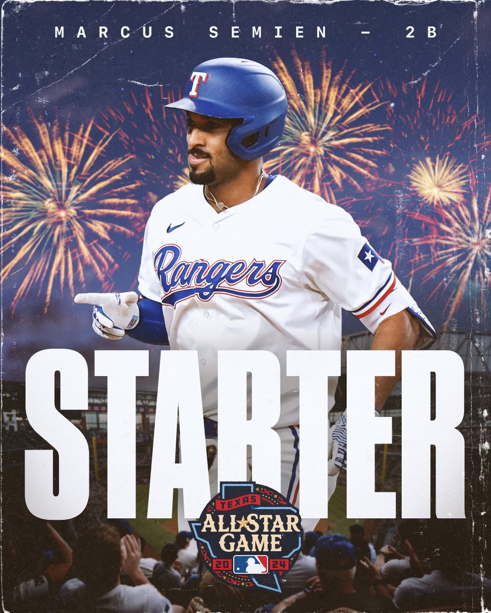 Rangers's tweet photo. Simmy gets the start! #AllStarGame https://t.co/NYeL2sUj4S