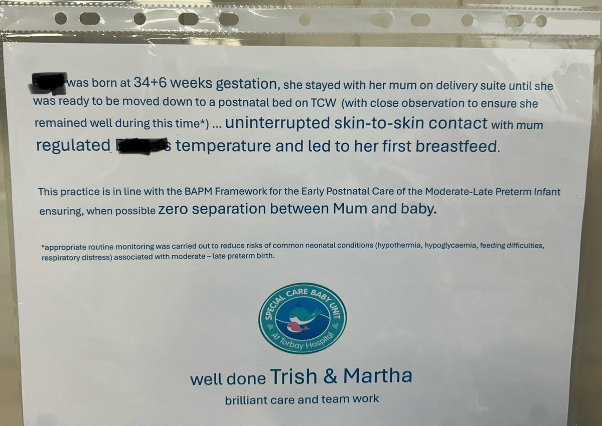 Becky Hudson (@beckhuds73) on Twitter photo Evidence based practice at work <a href="/TorbaySDevonNHS/">Torbay and South Devon NHS Foundation Trust</a>. A really positive intervention to ensure mum & baby stayed together 🤩<a href="/TraceyDHardy/">Tracey Hardy</a> @swneonatal Evidence based practice at work <a href="/TorbaySDevonNHS/">Torbay and South Devon NHS Foundation Trust</a>. A really positive intervention to ensure mum & baby stayed together 🤩<a href="/TraceyDHardy/">Tracey Hardy</a> @swneonatal
