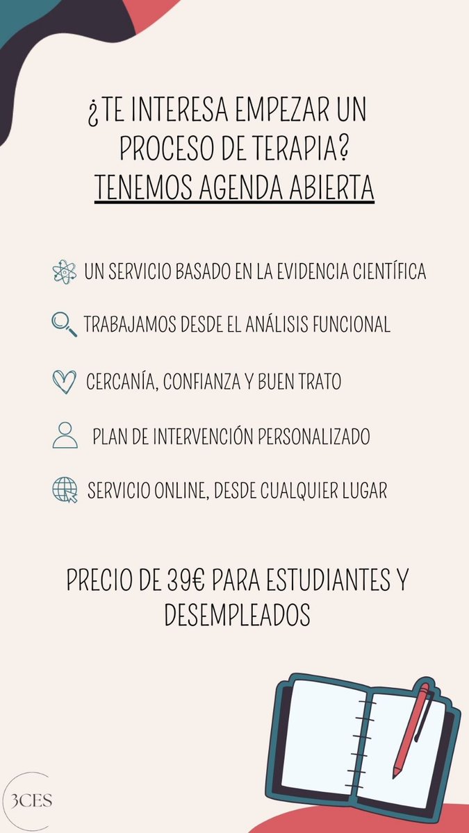 Tenemos agenda abierta sin lista de espera 🗓️ Si están interesados en empezar un proceso terapéuticos o conocen a alguien que pueda estarlo, pueden contactarnos a través de la web fijada en el perfil o por WhatsApp