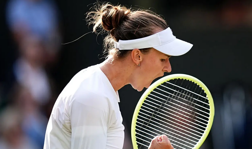 josemorgado's tweet photo. 2021 Roland Garros champion Barbora Krejcikova (10 doubles Grand Slam titles) comes back to beat 2022 champion Elena Rybakina 3-6, 6-3, 6-4 to reach the #Wimbledon final for the first time.

2nd career Grand Slam singles final.

Incredible run. https://t.co/K1Lrylk1OF