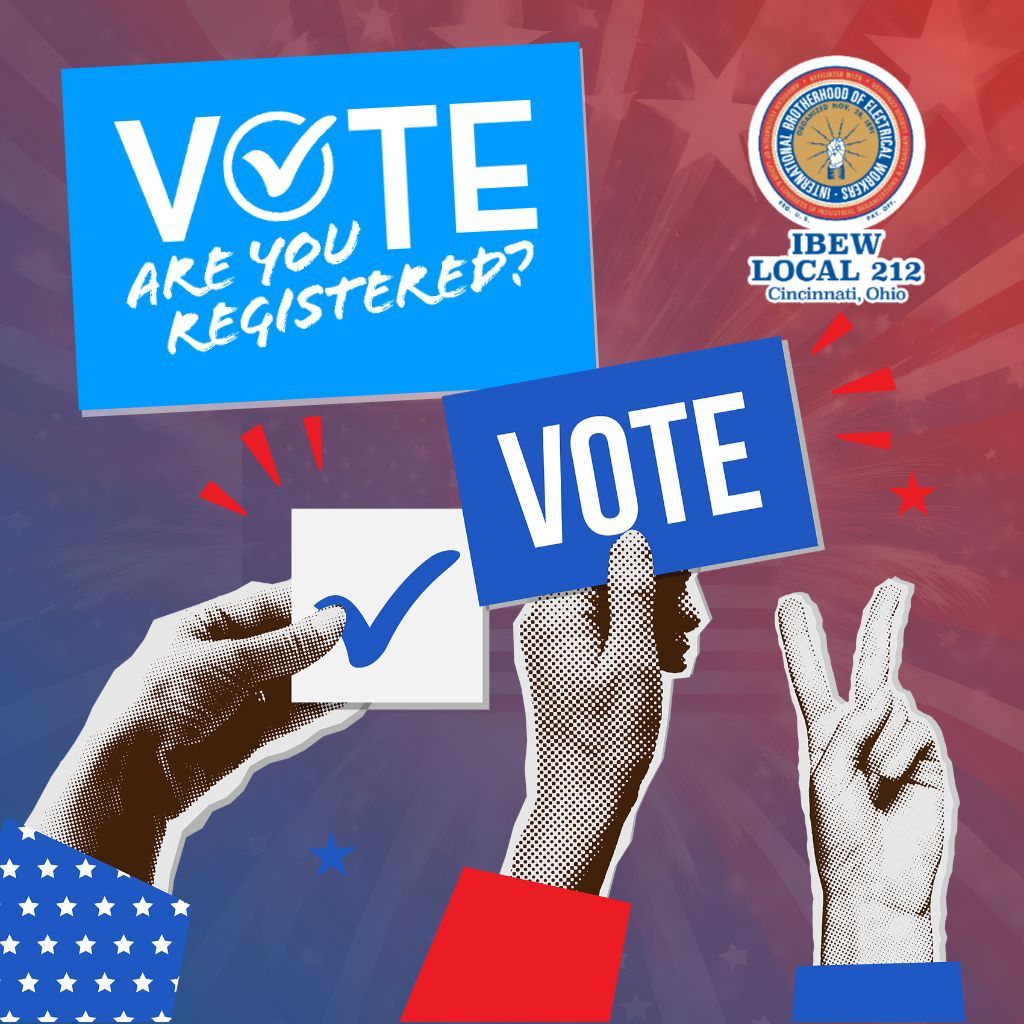 Your vote is your voice! Make sure you're registered. The gains we win at the bargaining table can be undone by laws passed at local, state, or federal levels. Your vote is key to securing the future of the IBEW &amp; protecting our jobs. Check your registration today! #IBEW #Union