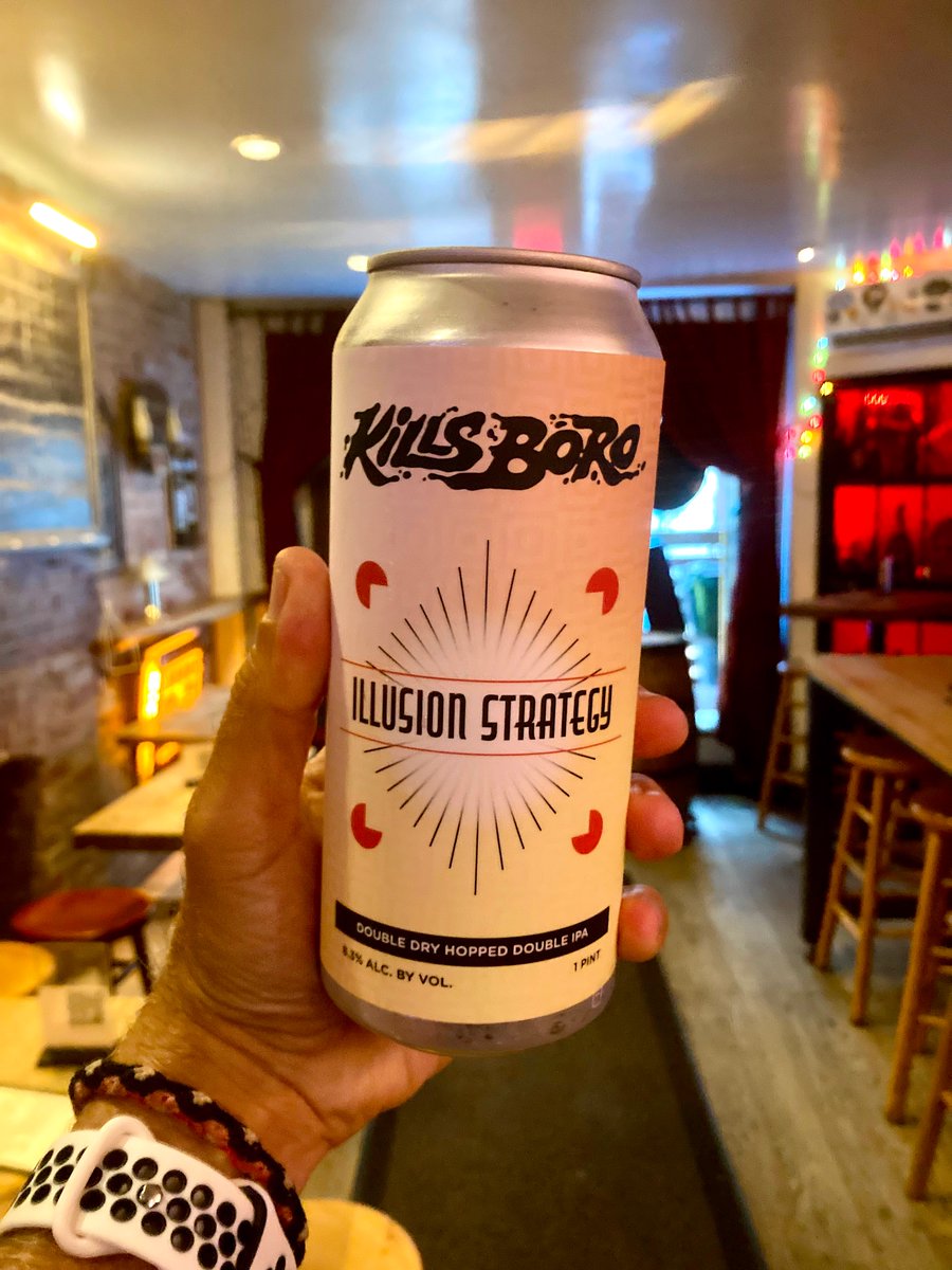 I'm feeling a Kills Boro Illusion Strategy Double Dry Hopped Double IPA today!  How 'bout you???  And don't forget our BC TOGO SPECIAL: 15% off 6-packs of TOGO beers from our killer selection! WE OPEN AT 3pm
#beerculture #beerculturenyc #hellskitchen #killsbororbrewingcompany