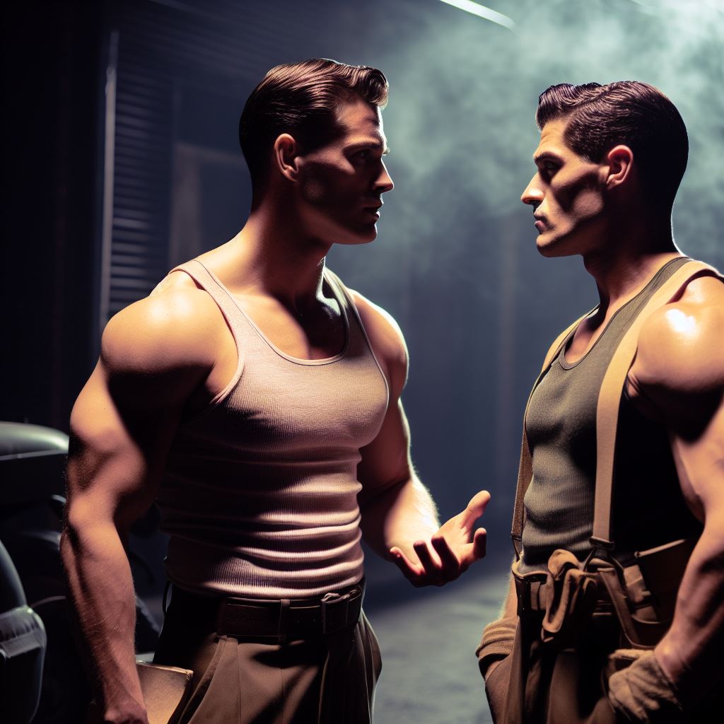 derek_acton's tweet photo. Two men in a back alley in the 40s... what is the story?

Posting artwork I’m using to inspire some of my erotic stories on Patreon! 

#gay #gaypictures #Patreon #gayimages  #art #maleart #vintagegay #malegay  #gayart #maleart https://t.co/cQ7GuzrCsW