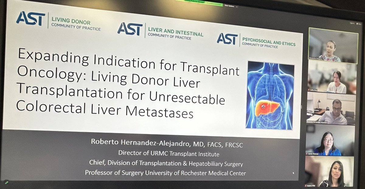 Dr. Cathy Eng (@cathyengmd) on Twitter photo Glad to be participating in a virtual symposium with <a href="/AST_LICOP/">Liver/Intestinal Community of Practice - AST</a> re: Clinical Research Indication for Transplant Oncology in #ColorectalCancer co-chaired by <a href="/AShinginaMD/">Alexandra Shingina, M.D., M.Sc.</a> <a href="/AnjanaPillaiMD/">Anjana Pillai</a> @VUMC_Cancer <a href="/VUMCDiscoveries/">Vanderbilt University Medical Center</a> #cancer #CancerResearch #crcsm Glad to be participating in a virtual symposium with <a href="/AST_LICOP/">Liver/Intestinal Community of Practice - AST</a> re: Clinical Research Indication for Transplant Oncology in #ColorectalCancer co-chaired by <a href="/AShinginaMD/">Alexandra Shingina, M.D., M.Sc.</a> <a href="/AnjanaPillaiMD/">Anjana Pillai</a> @VUMC_Cancer <a href="/VUMCDiscoveries/">Vanderbilt University Medical Center</a> #cancer #CancerResearch #crcsm