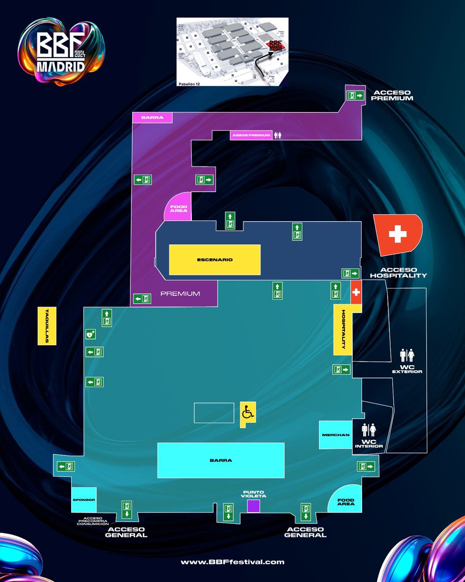 ¡Aquí está el mapa de BBF Festival Madrid este 14 de julio en el Recinto Ferial de IFEMA! 📍Guárdatelo y mándaselo a tus compis de festival para que lo vean 🤩

#bbffestival #Madrid