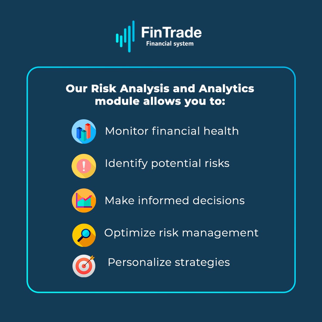 FinTradeSystem's tweet image. Stay one step ahead with our Risk Analysis and Analytics Module and ensure stability and growth of your client portfolio! 📈🔍

Take the first step 💬 wa.link/1hyubx

#RiskAnalysis #Analytics #FinancialHealth #ClientGrowth #BusinessStrategy