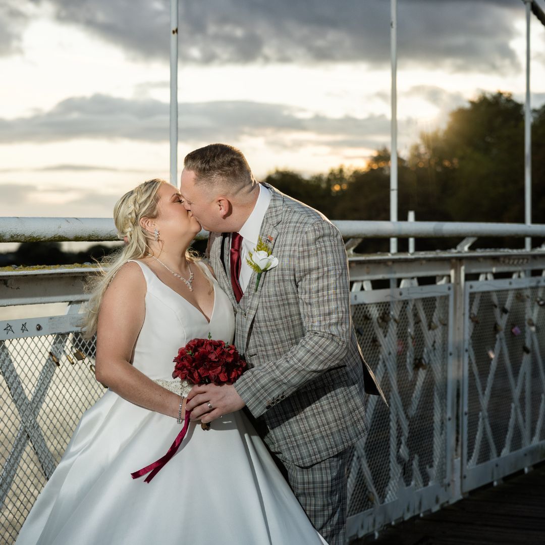 Each of our couples have such special stories that we always love to hear and are so honoured to be a part of 💕 

This gorgeous photo was taken by @nottinghamphotographer of Mr and Mrs James on the Wilford Suspension Bridge - one of the lovely photo opp spots at our venue.