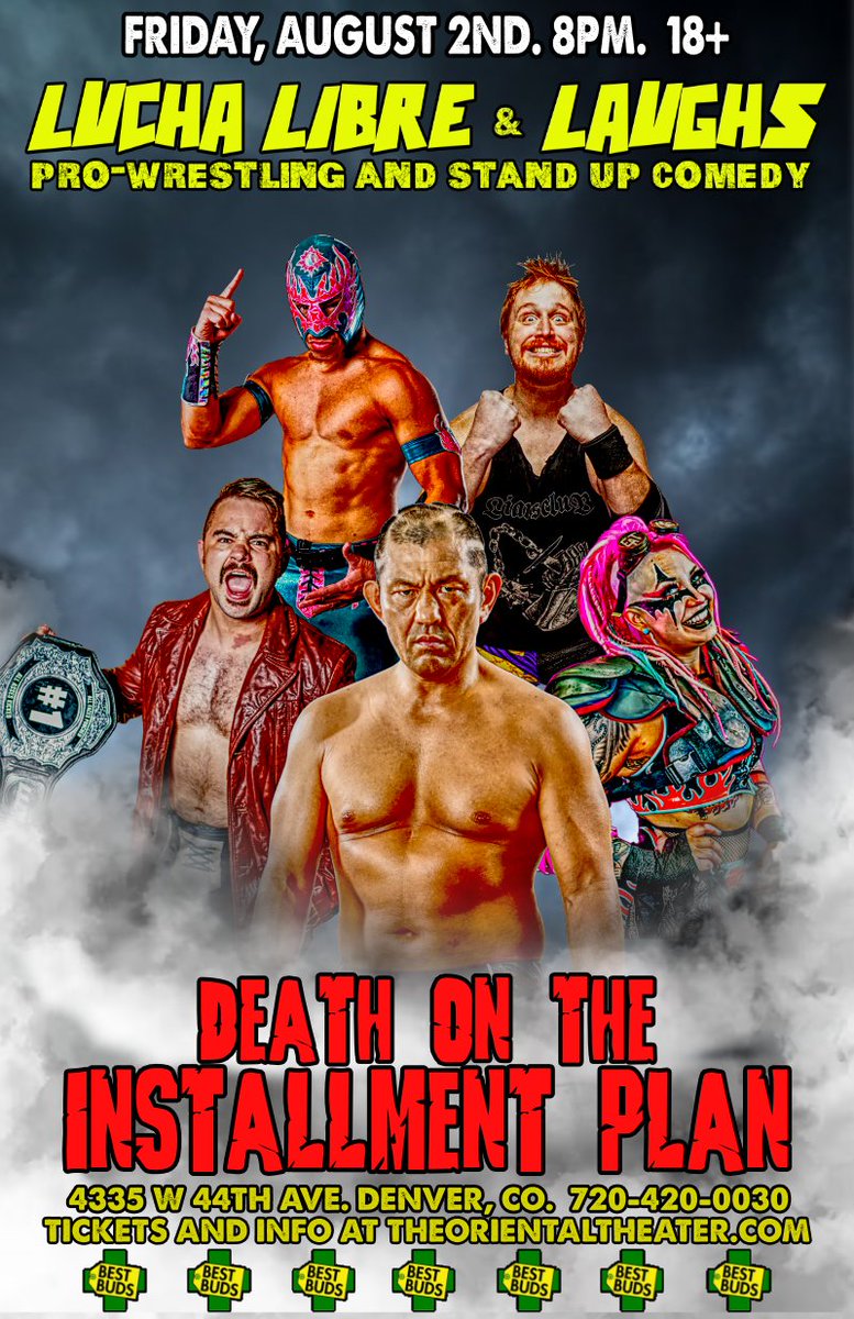 LuchaLibreLaugh's tweet photo. Friday, August 2nd. There is exactly ONE of the discounted 5-GA ticket packs left. Bring the party, and party hard! https://t.co/wU9uModXJX https://t.co/yETK1JEHA6