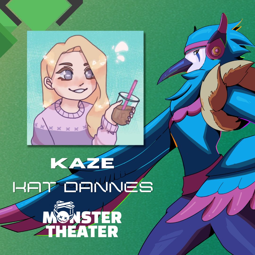 🪶 ROLE ANNOUNCEMENT 🪶 Super excited to be joining the team as the  wonderful Kaze! She was a delight to voice!! Thank you so so much to  @monstertheaterx for having me!, image size:1080x1080