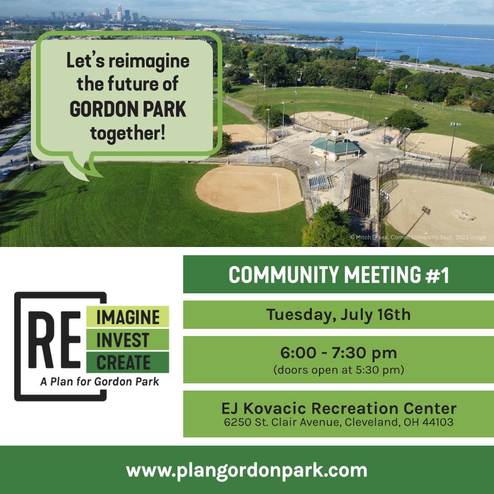 Join us to learn about this exciting project and discover how you can help shape the future of Gordon Park! Everyone is welcome.
