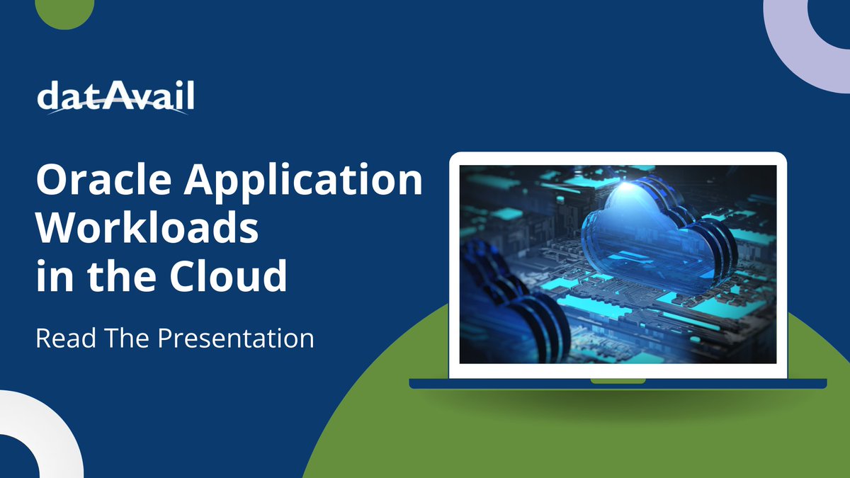 datavail's tweet image. Prepare your #Oracle workloads for the future by leveraging the power of the #cloud, which provides substantial benefits for running your #OracleApplications. This presentation will provide the info you need to navigate a #CloudMigration successfully. bit.ly/3zFNYXe
