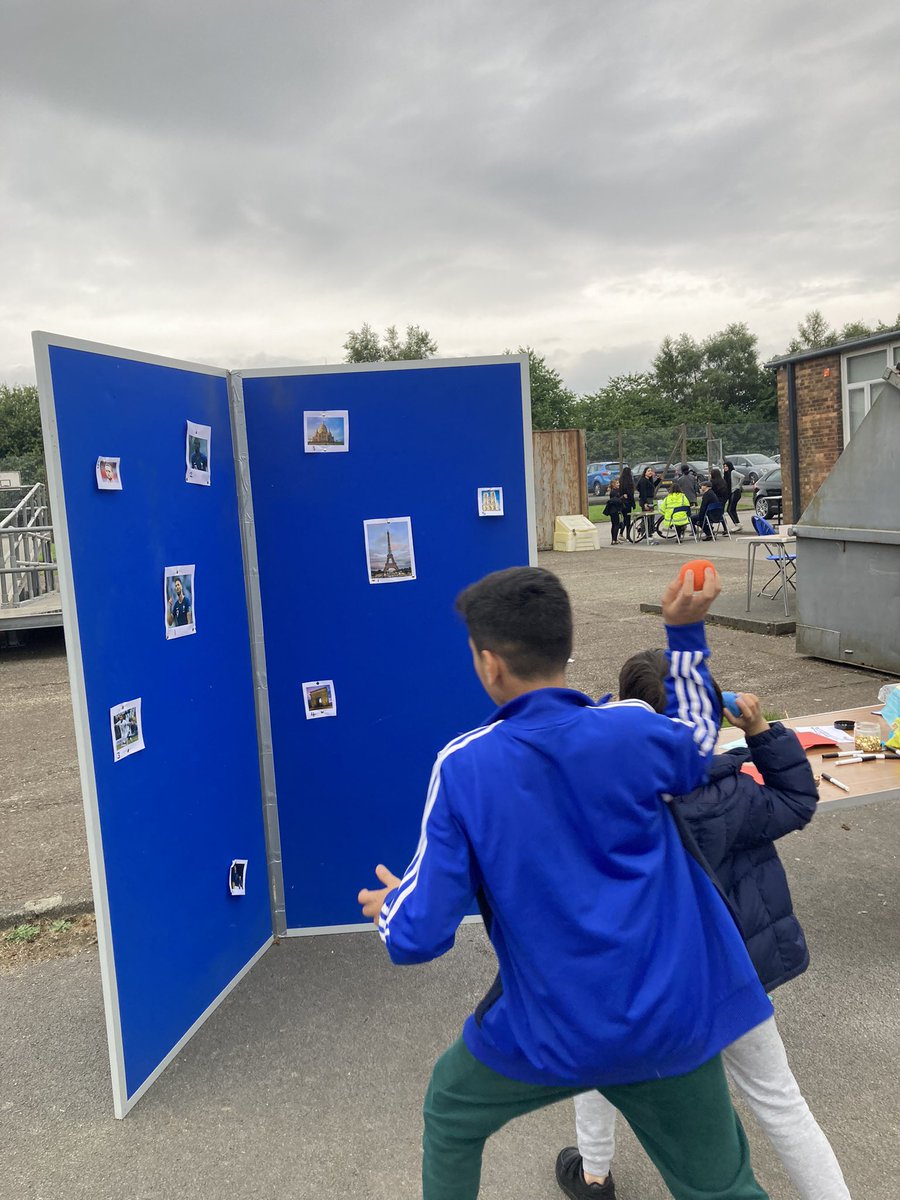 DerbyHSBuryMFL's tweet photo. Garden Party time. Throwing competition and Eiffel Tower drawing https://t.co/mOgB8o3NuA