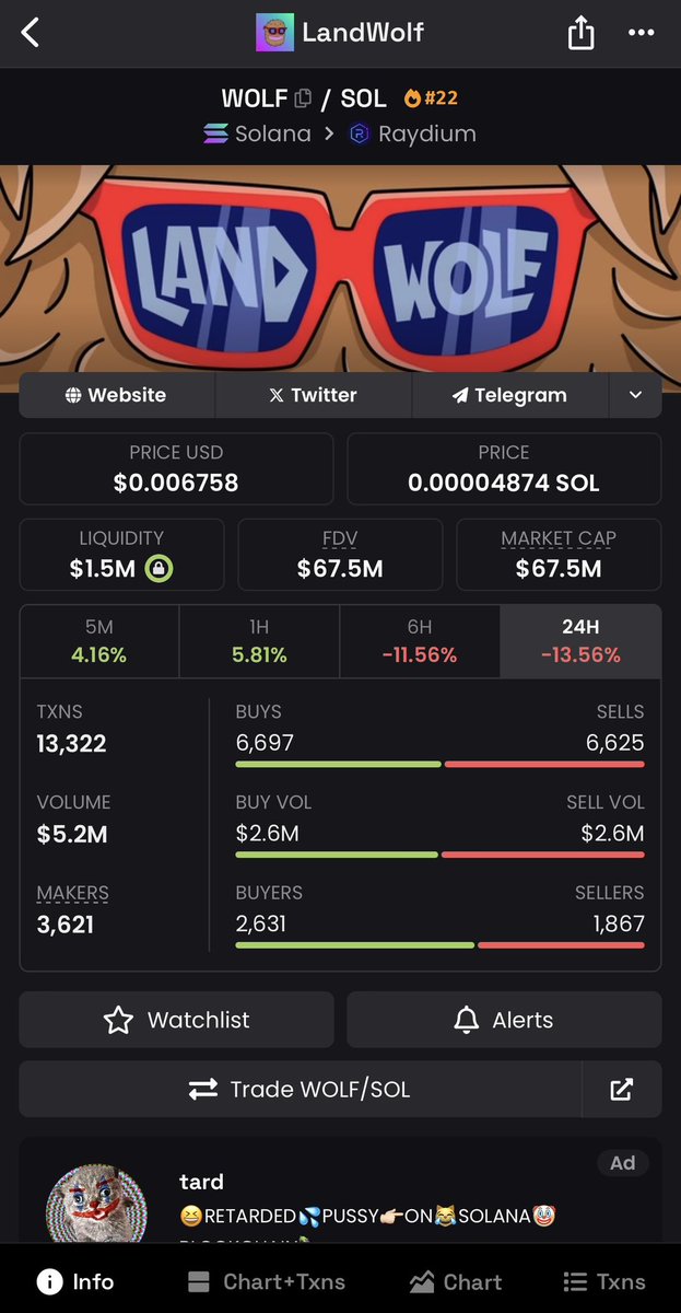 RonnieRiches's tweet photo. $SAGE 🟢 

$WOLF 🟢

Those are the only two tickers for $SOL 

👇 https://t.co/wvA7tpKbPq