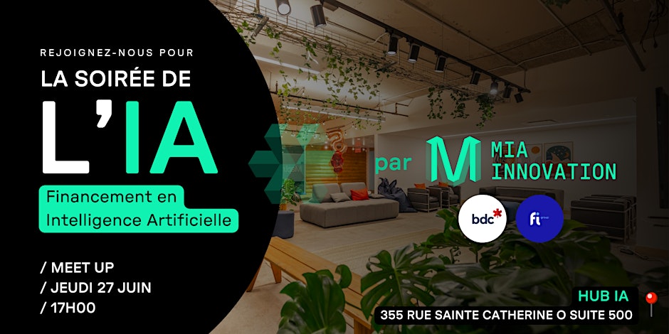 💡We had the great opportunity to participate in "La soirée de l'IA #1- Financement en #ArtificialIntelligence" event in #Montreal. 

We were specially invited by  <a href="/Maplrco/">Maplr</a> and <a href="/MIA_Innovation/">MIA Innovation</a> to present on the mechanisms of #financing for Artificial Intelligence companies.

#IA