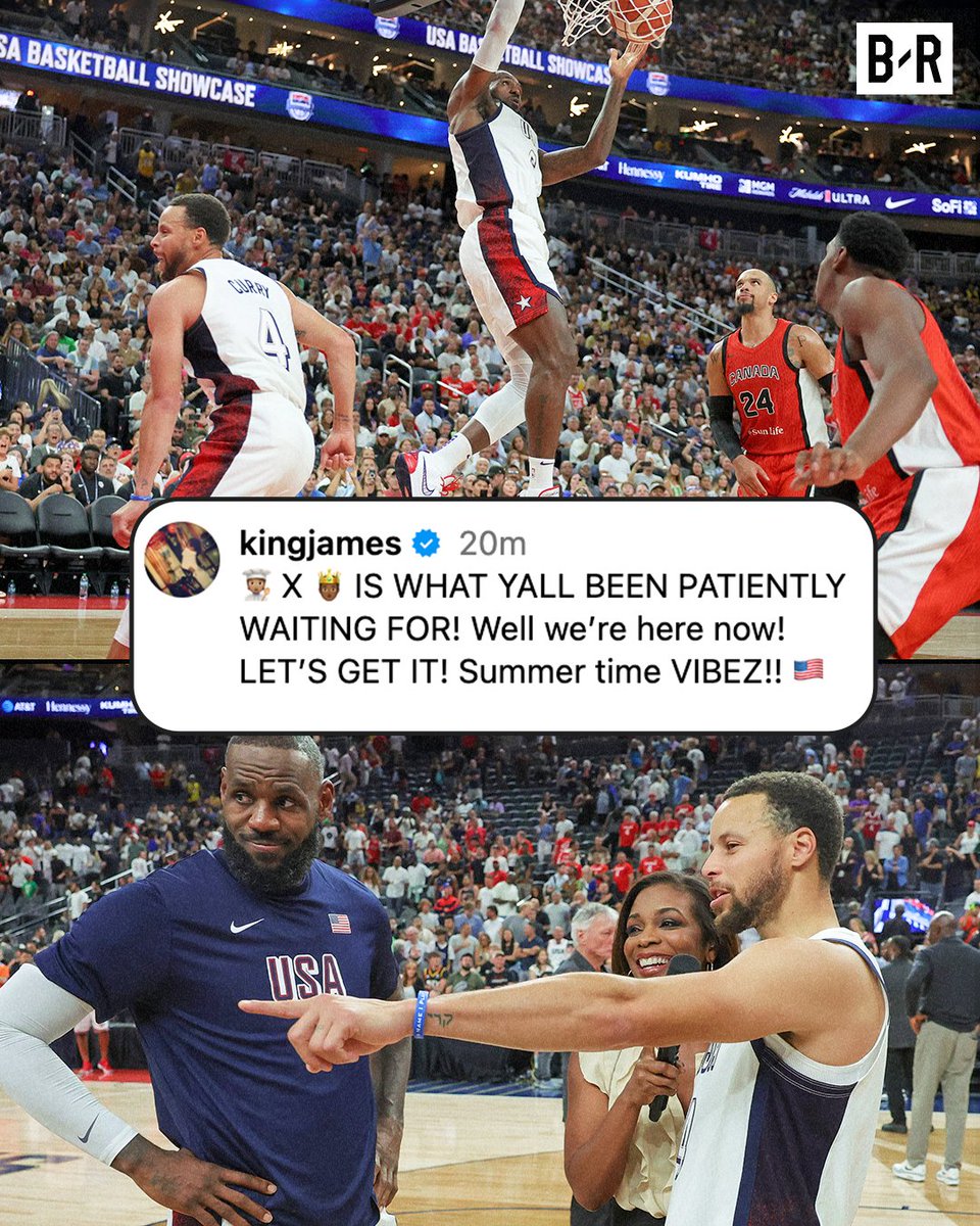 BleacherReport's tweet photo. Bron is HYPED to play with Steph 🙌🐐

(via @KingJames) https://t.co/PC2Wd9a8FK