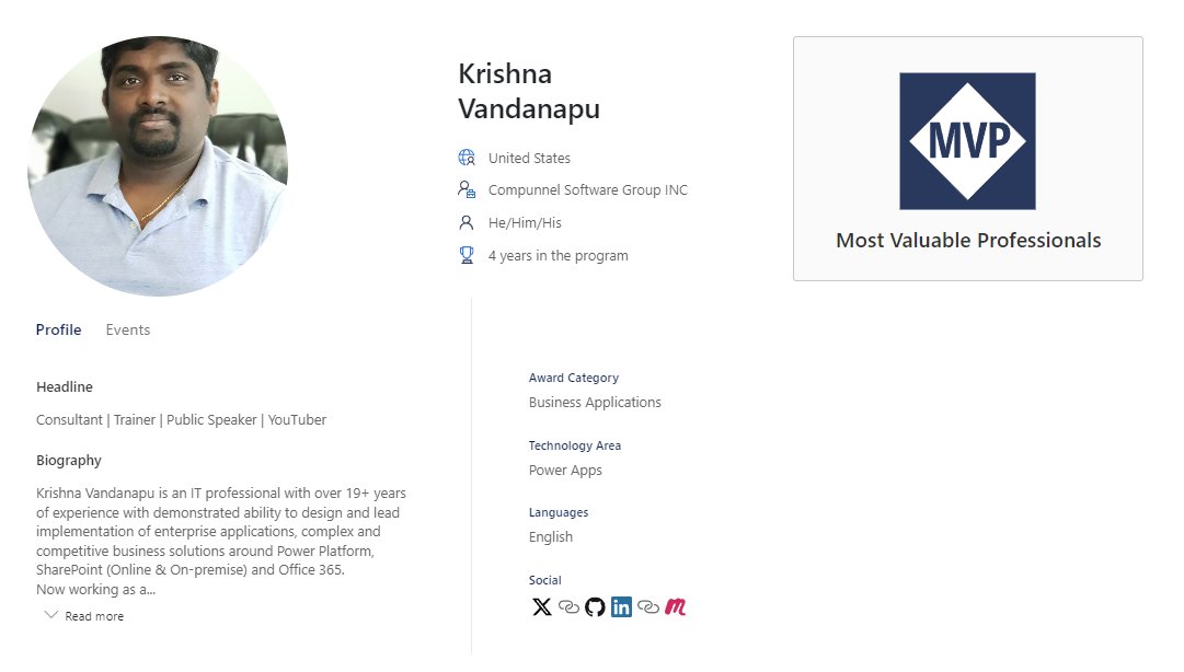 Krishna Vandanapu #MVP #MCT #PublicSpeaker tweet media