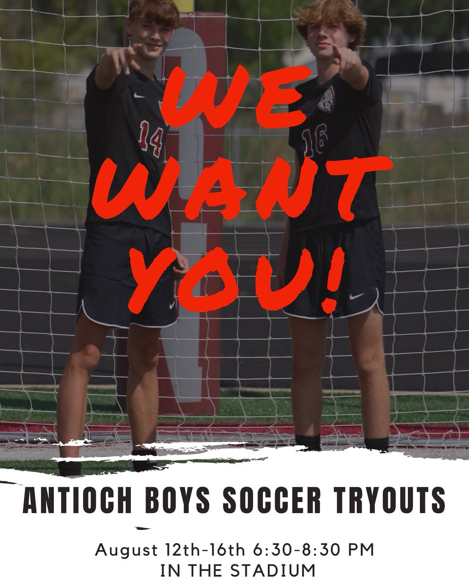 Register online through the Antioch athletic website! ⚽️‼️