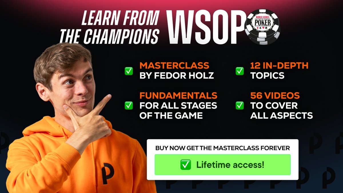 There's no better time to elevate your game with direct insights from one of poker’s all-time greats, <a href="/CrownUpGuy/">Fedor Holz 🐧</a>. 

pokercode.com/wsop

Dive into Fedor's masterclass, a cornerstone of material tailored to transform your play as you prepare for the biggest stages. 🚀