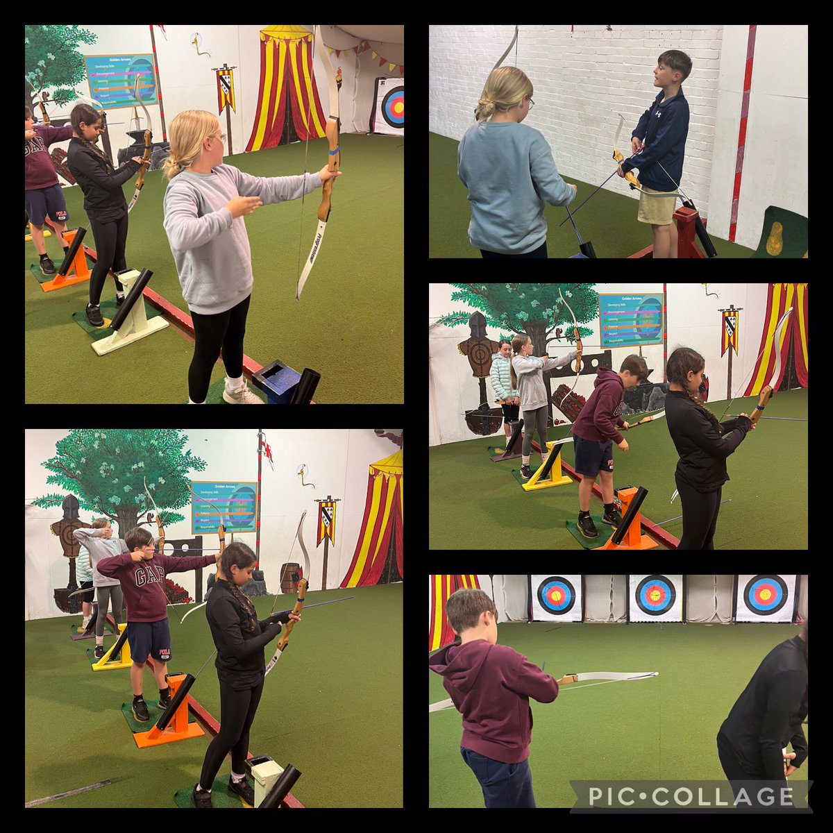 Mountain team <a href="/Hollymountbury/">Holly Mount RC Primary</a> have finished their last group activity after a long day. We have a few archers on our hands, amazing arrows #Robinhood <a href="/RealRobinwood/">Robinwood Activity Centre</a> 
I think they’ll sleep tonight 😴😴😴